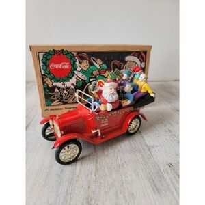 Coca-Cola 1998 Santa's Maxwell touring car Xmas elve decor collectible